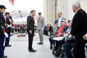 President Macron At Tomb Of The Unknown Soldier Ceremony - Paris