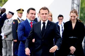 President Macron At Tomb Of The Unknown Soldier Ceremony - Paris