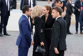 President Macron At Tomb Of The Unknown Soldier Ceremony - Paris