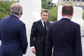 President Macron At Tomb Of The Unknown Soldier Ceremony - Paris