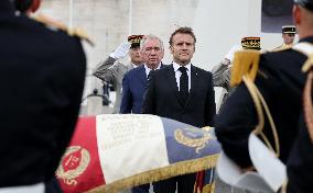 President Macron At Tomb Of The Unknown Soldier Ceremony - Paris