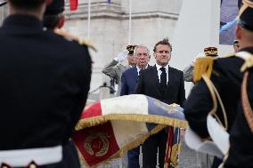 President Macron At Tomb Of The Unknown Soldier Ceremony - Paris