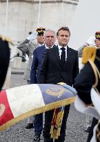 President Macron At Tomb Of The Unknown Soldier Ceremony - Paris
