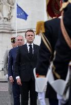 President Macron At Tomb Of The Unknown Soldier Ceremony - Paris