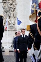 President Macron At Tomb Of The Unknown Soldier Ceremony - Paris