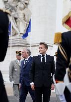 President Macron At Tomb Of The Unknown Soldier Ceremony - Paris