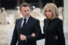 President Macron At Tomb Of The Unknown Soldier Ceremony - Paris