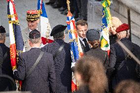 President Macron At Tomb Of The Unknown Soldier Ceremony - Paris