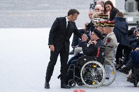 President Macron At Tomb Of The Unknown Soldier Ceremony - Paris