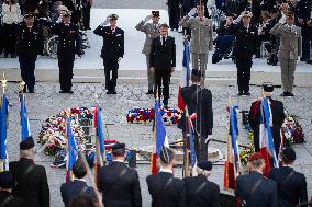 President Macron At Tomb Of The Unknown Soldier Ceremony - Paris
