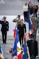 President Macron At Tomb Of The Unknown Soldier Ceremony - Paris