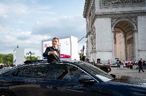 President Macron At Tomb Of The Unknown Soldier Ceremony - Paris