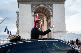 President Macron At Tomb Of The Unknown Soldier Ceremony - Paris