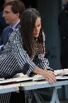 Queen Letizia Visits Cuesta de Moyano Book Fair - Madrid