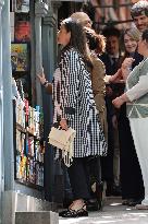Queen Letizia Visits Cuesta de Moyano Book Fair - Madrid