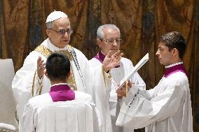 Pope Leo XIV Leads His First Mass At Sistine Chapel - Vatican