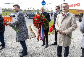 Russians celebrating "Victory Day"