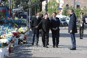 Ukrainian President and European leaders pay tribute to fallen warriors in Kyiv