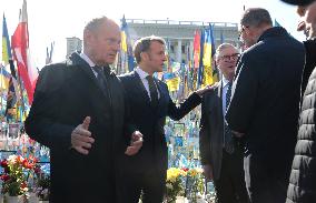 Ukrainian President and European leaders pay tribute to fallen warriors in Kyiv