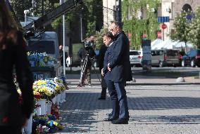 Ukrainian President and European leaders pay tribute to fallen warriors in Kyiv