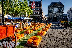 Gouda Cheese Market Illustrations - Netherlands
