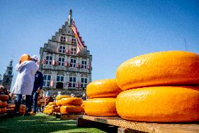Gouda Cheese Market Illustrations - Netherlands