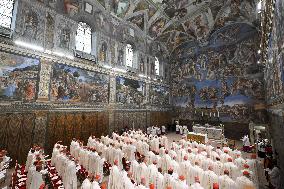 Pope Leo XIV Leads Mass with Cardinals at Sistine Chapel - Vatican