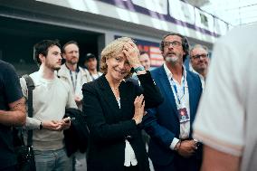 Valerie Pecresse at the Olympic Aquatic Center - Paris AJ