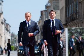 Emmanuel Macron Meets Donald Tusk - Nancy