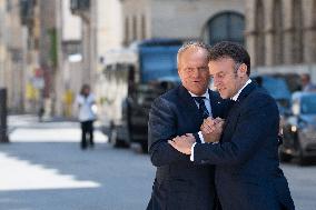 Emmanuel Macron Meets Donald Tusk - Nancy