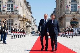 Emmanuel Macron Meets Donald Tusk - Nancy