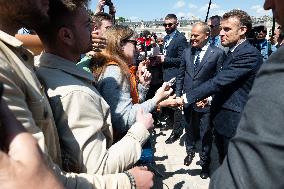 Emmanuel Macron Meets Donald Tusk - Nancy