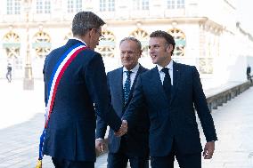 Emmanuel Macron Meets Donald Tusk - Nancy