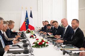 Emmanuel Macron Meets Donald Tusk - Nancy