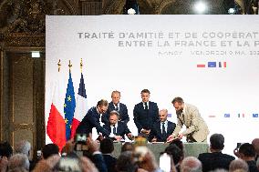 Signing of the treaty French-Polish Friendship and Strategy Pact between in Nancy