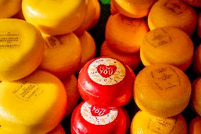 Gouda Cheese Market Illustrations - Netherlands