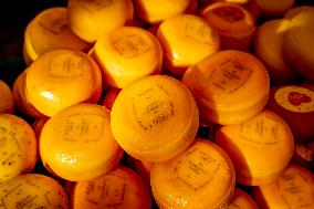 Gouda Cheese Market Illustrations - Netherlands