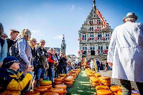 Gouda Cheese Market Illustrations - Netherlands