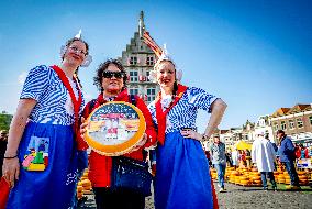 Gouda Cheese Market Illustrations - Netherlands