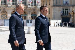 Emmanuel Macron Meets Donald Tusk - Nancy