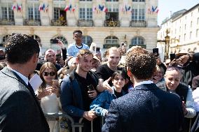 Emmanuel Macron Meets Donald Tusk - Nancy