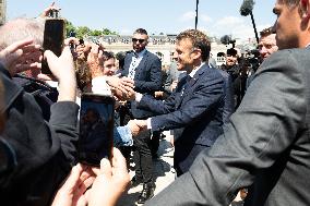 Emmanuel Macron Meets Donald Tusk - Nancy