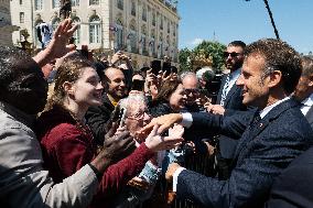 Emmanuel Macron Meets Donald Tusk - Nancy