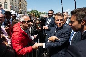 Emmanuel Macron Meets Donald Tusk - Nancy