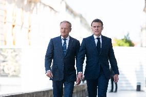 Emmanuel Macron Meets Donald Tusk - Nancy