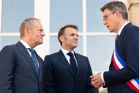 Emmanuel Macron Meets Donald Tusk - Nancy
