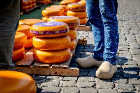 Gouda Cheese Market Illustrations - Netherlands