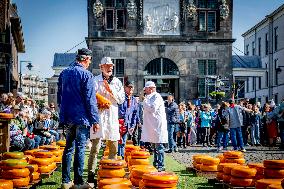 Gouda Cheese Market Illustrations - Netherlands