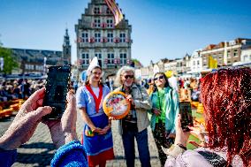 Gouda Cheese Market Illustrations - Netherlands