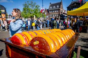 Gouda Cheese Market Illustrations - Netherlands
